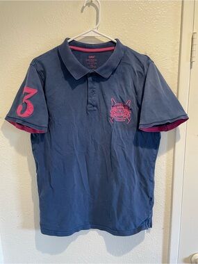💎 Celio Urban Collection Men's Polo Shirt XL Navy Pink 🏇